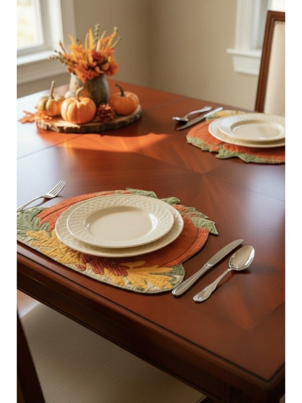 Set 2 Pumpkin Quilted Fall Placemats Harvest Thanksgiving Table Decor Kohls